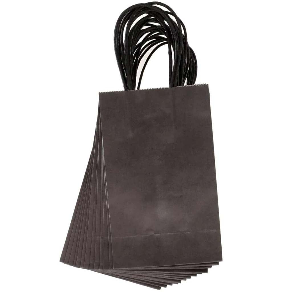 Small Gift Bag: Black, 5 x 8 Inches, 13 Pieces