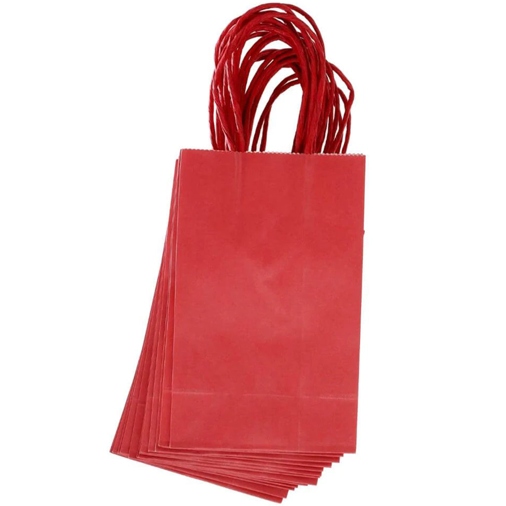 Small Gift Bag: Red, 5 x 8 Inches, 13 Pieces