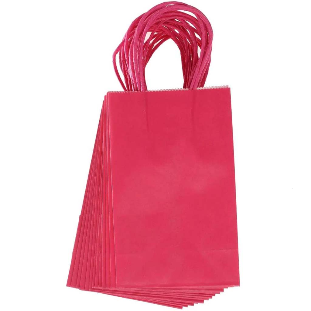 Small Gift Bag: Pink, 5 x 8 Inches, 13 Pieces