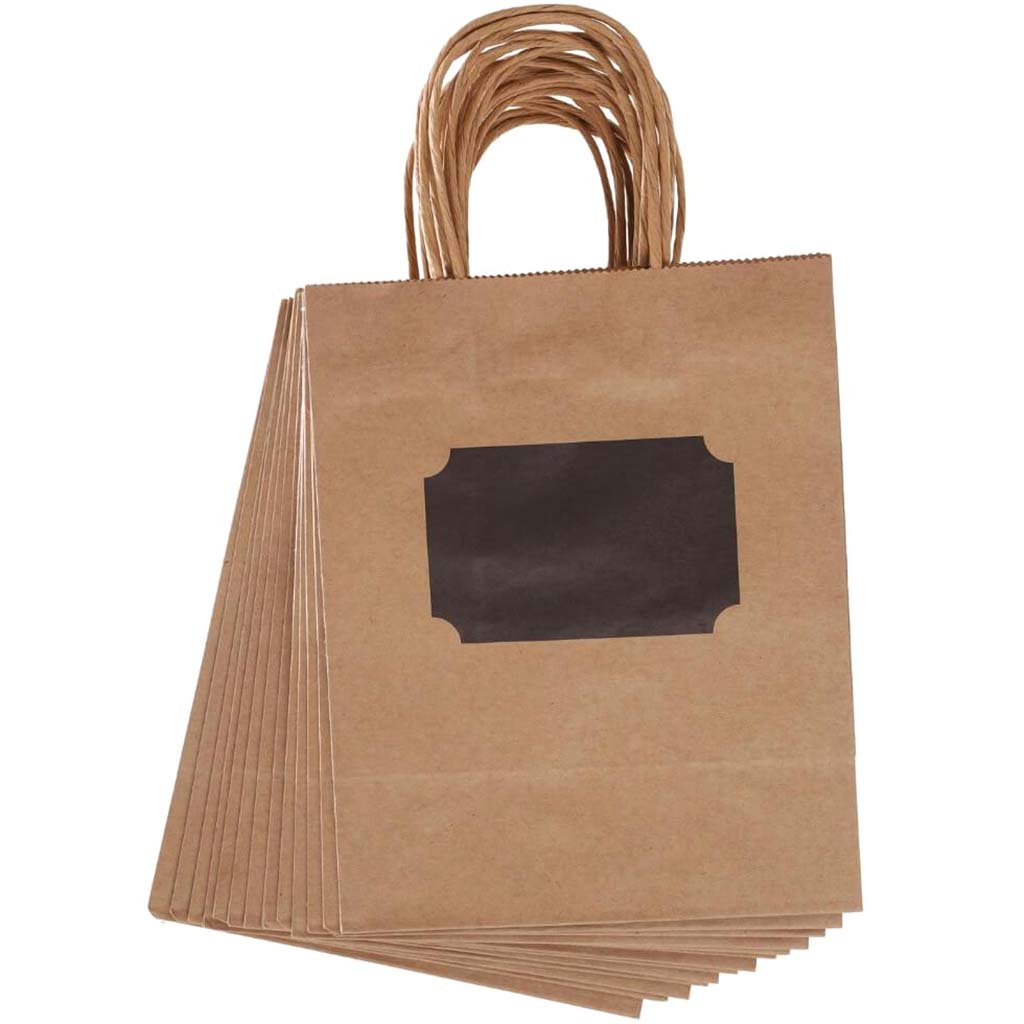 Medium Gift Bag: Chalk Label, 8 x 10 Inches, 13 Pieces