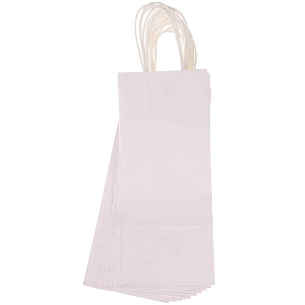 Bottle Bag: White, 5 x 16 Inches, 10 Pieces