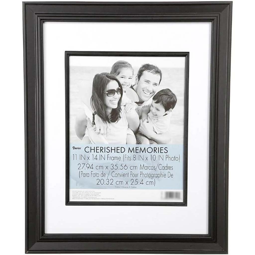 Double Matted Black Picture Frame: 11x14 to 8x10