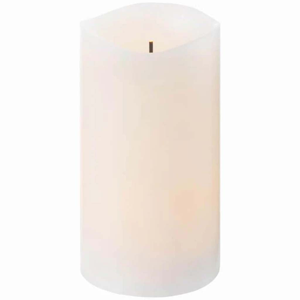 Everlasting Glow Wax Wick LED Pillar Candle 3in x 6in Vanilla Scent, Bisque Finish