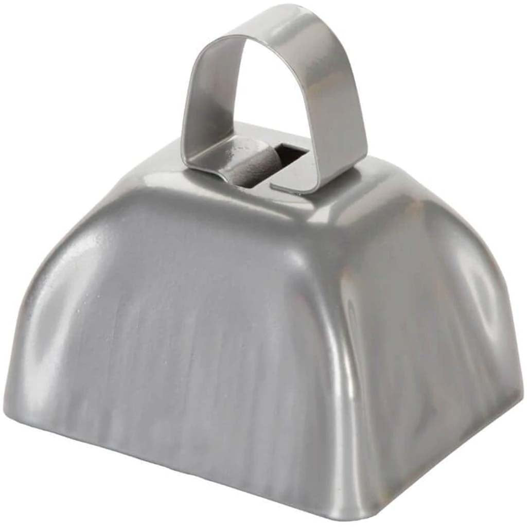 Cowbell Metal Silver 3in