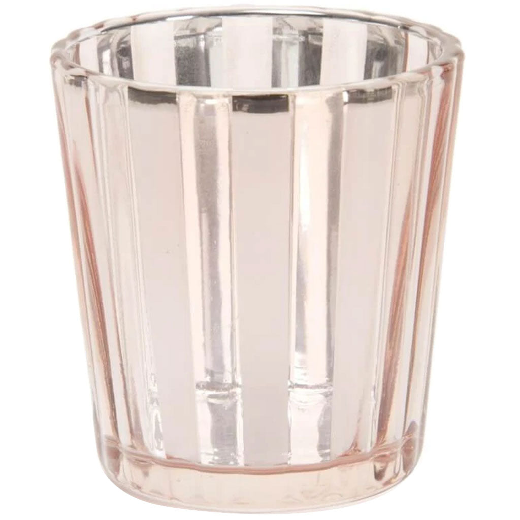 Rose Gold Stripe Votive Candle Holder