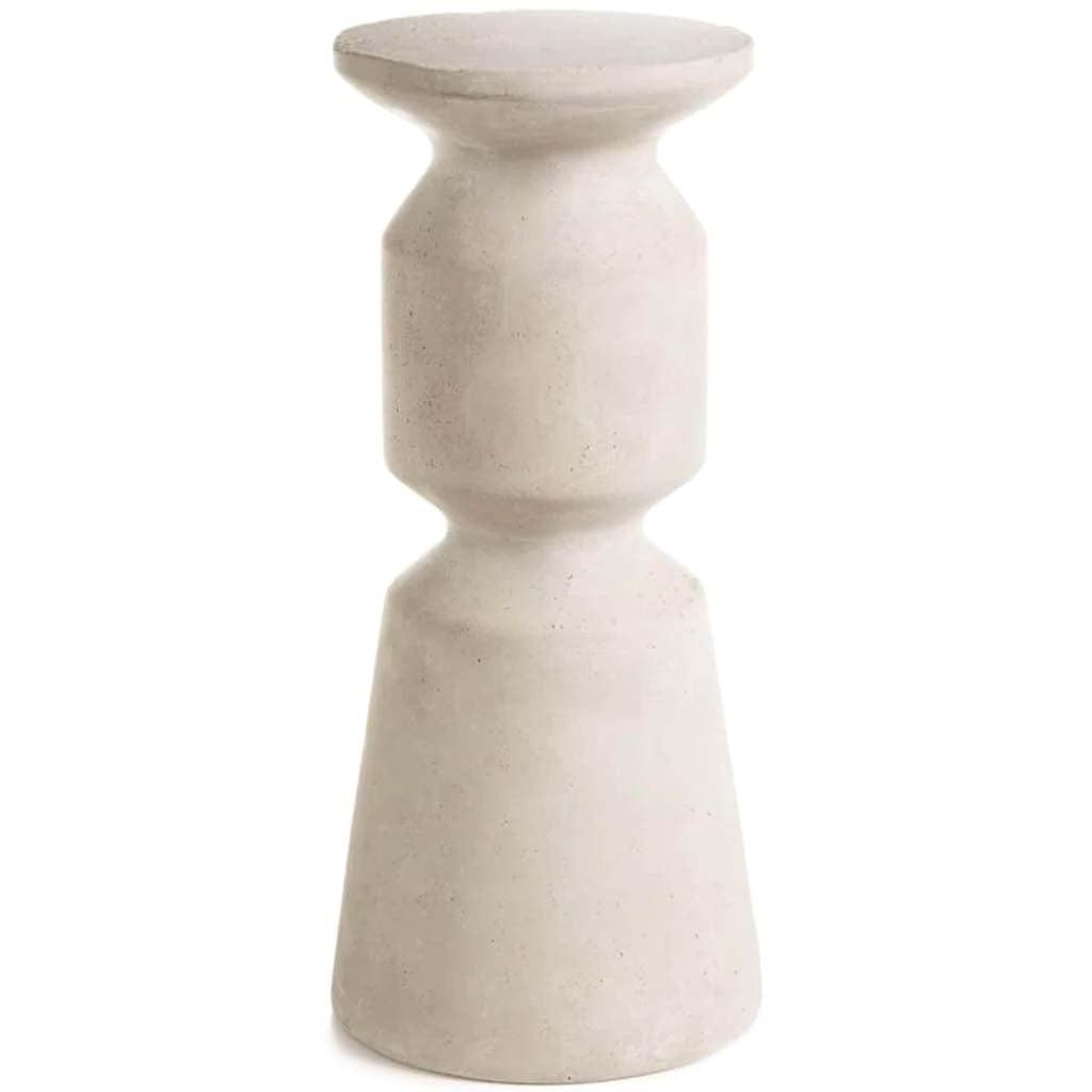 Cement Candleholder 4 x 9 Inches