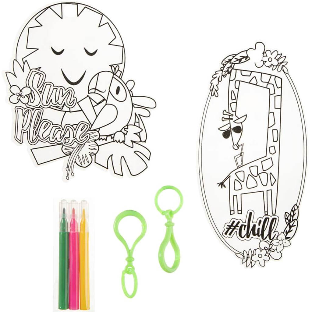 Tropical Keychain Shrink Art Kit