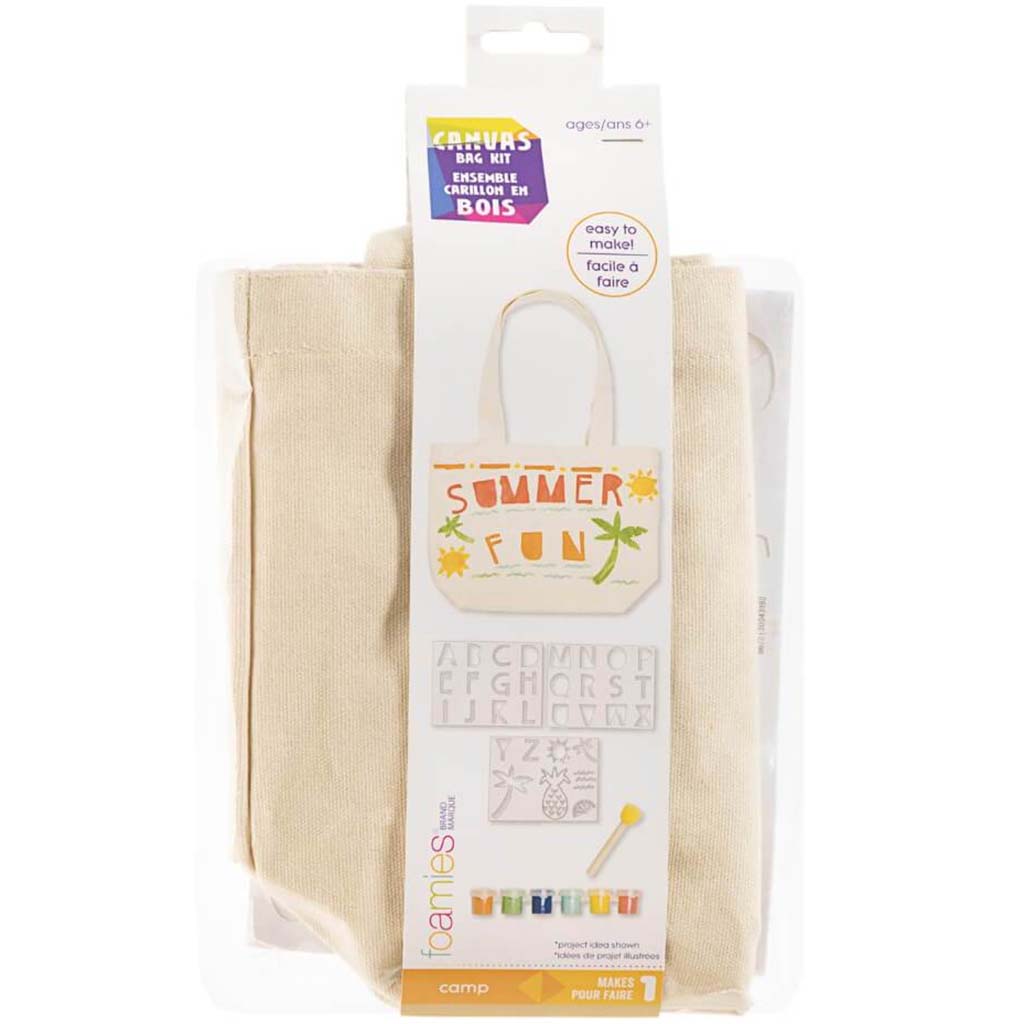 Canvas Tote Kit with Paint and Stencils