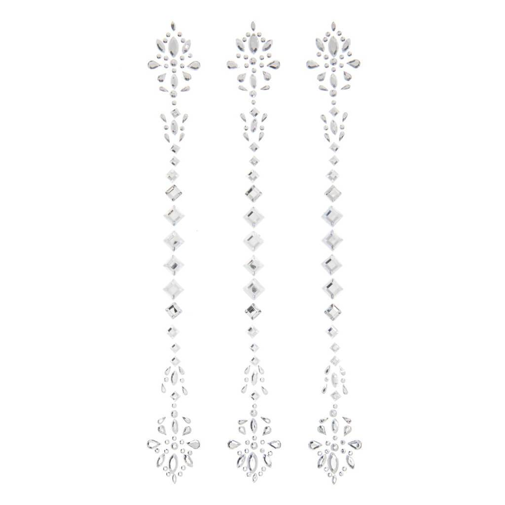 Crystal Rhinestone Diamond Border Bling Strips: 3 Pc