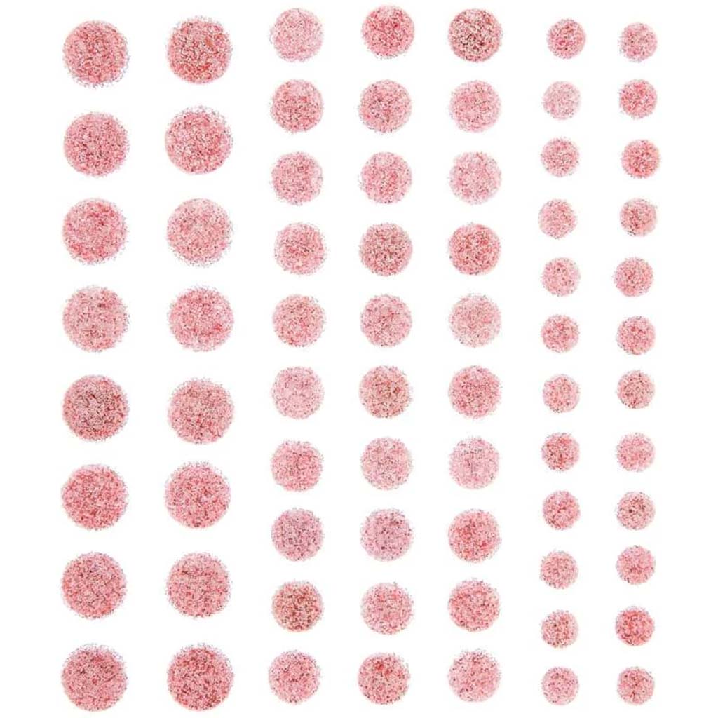 Pink Glitter Bling Stickers: Asst. Size, 70 Pc