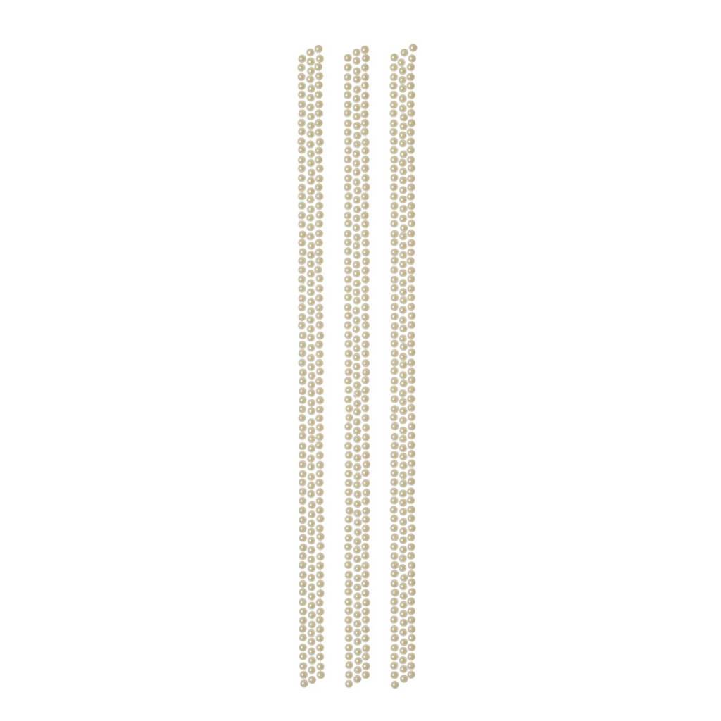 Ivory Pearl Bling Sticker Strips: 11.75 Inches 3 Pc