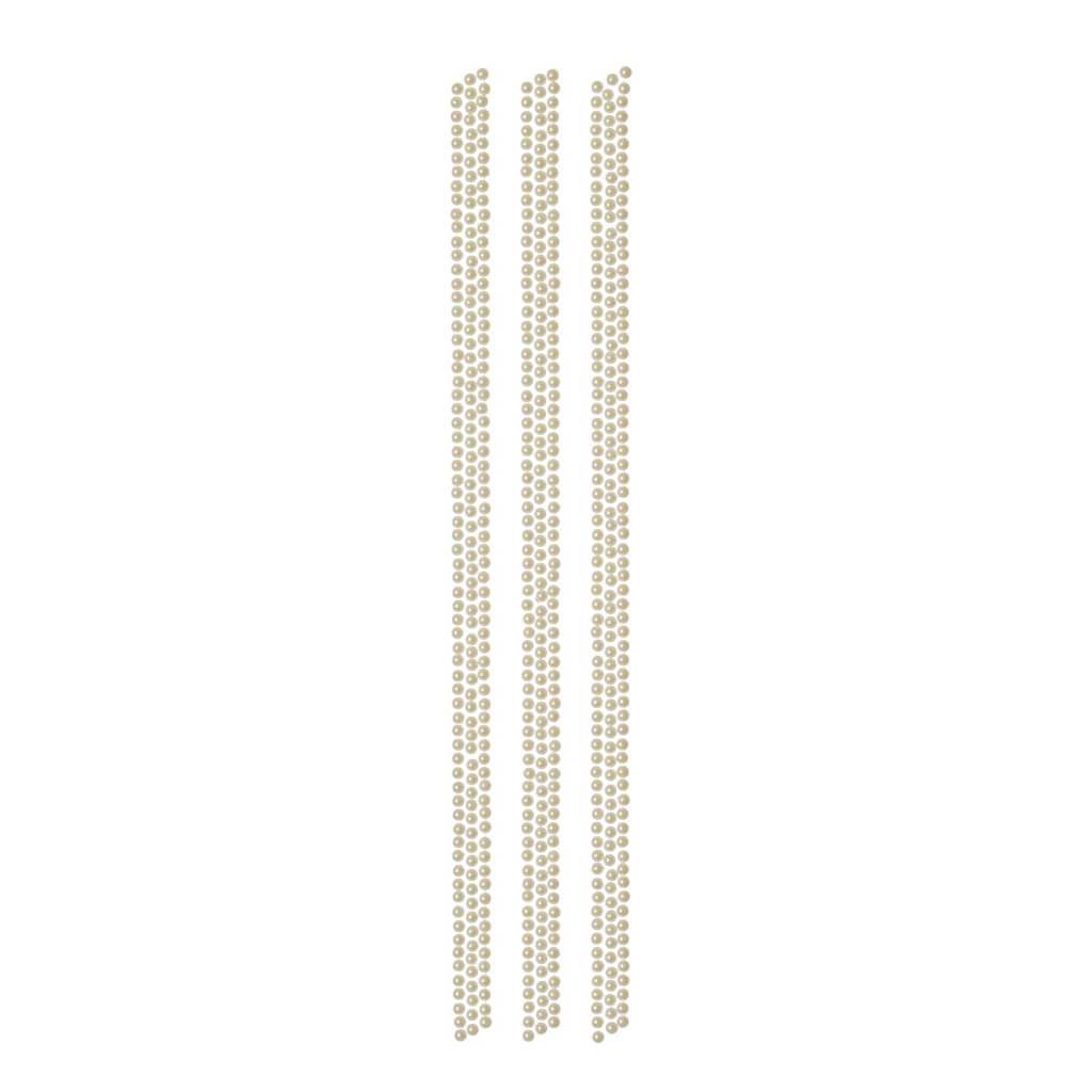 Ivory Pearl Bling Sticker Strips: 11.75 Inches 3 Pc