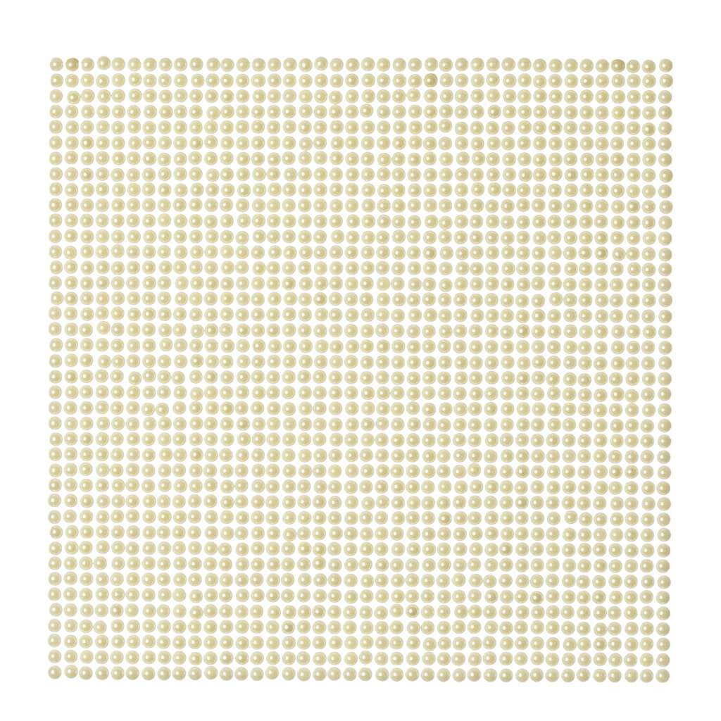 Ivory Pearl Bling Sticker Sheet: 10 x 10 Inches 6mm