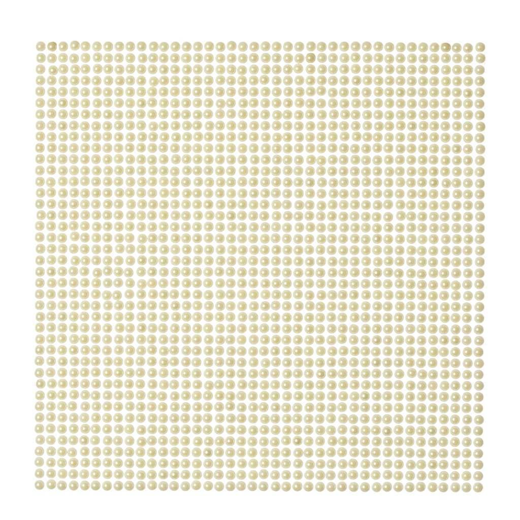Ivory Pearl Bling Sticker Sheet: 10 x 10 Inches 6mm