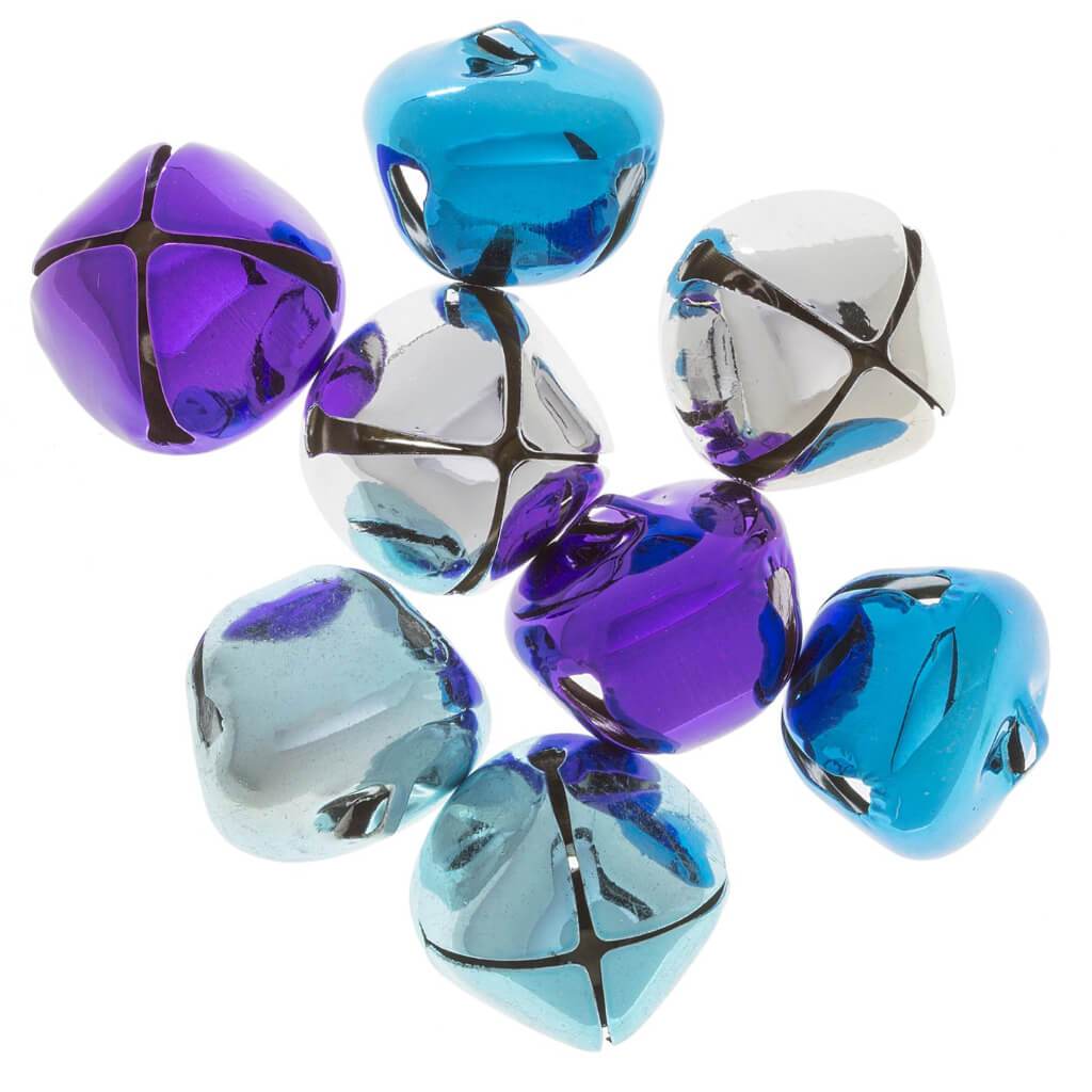 Jingle Bells: Blue/Purple/Silver, 35mm, 8 Pack