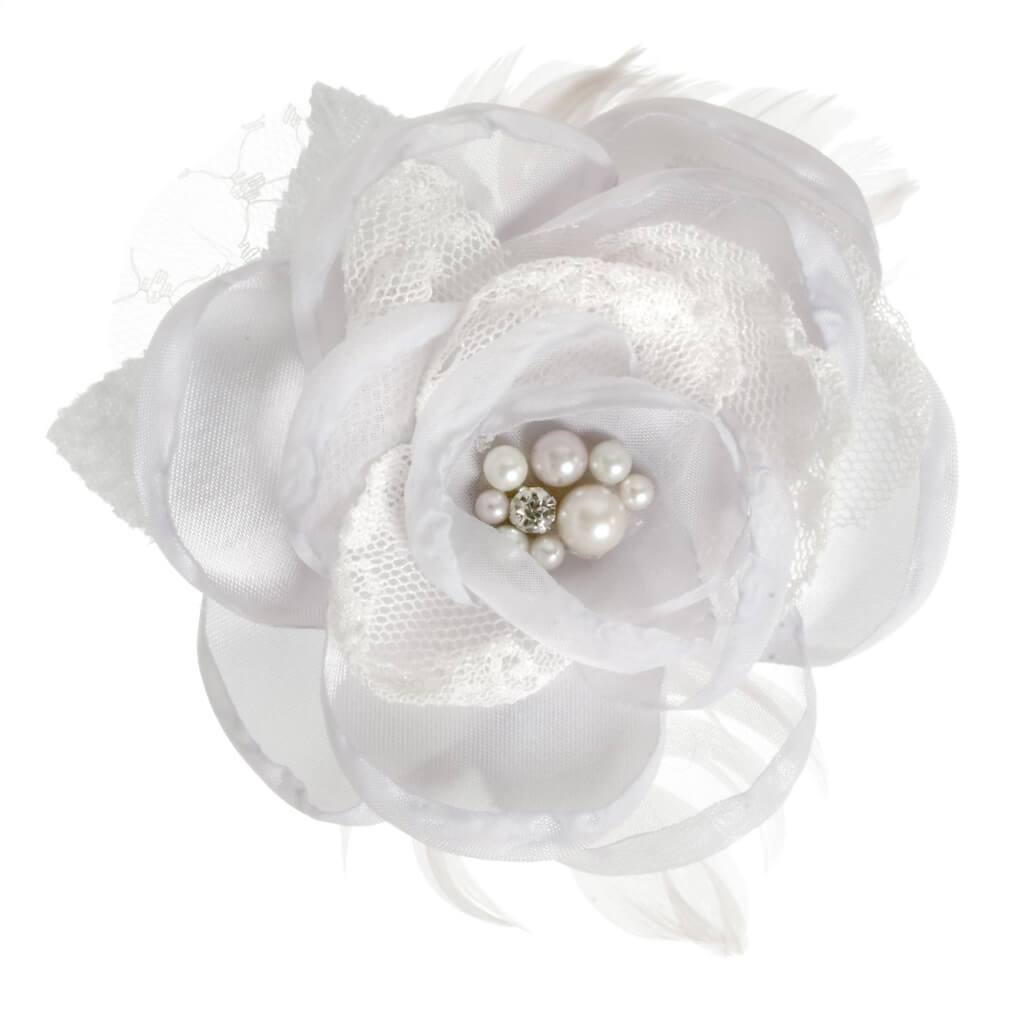 Rose Floral Embellishment: Gray, 4.5 Inches