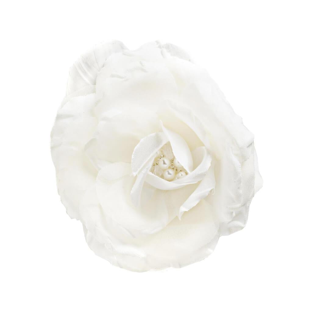 Floral Embellishment: White, 4 Inches