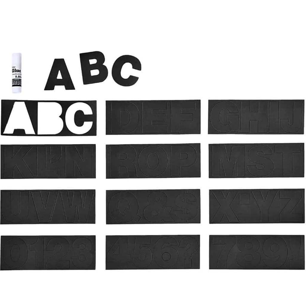 Poster Letters And Numbers: Black/White, 2.5in