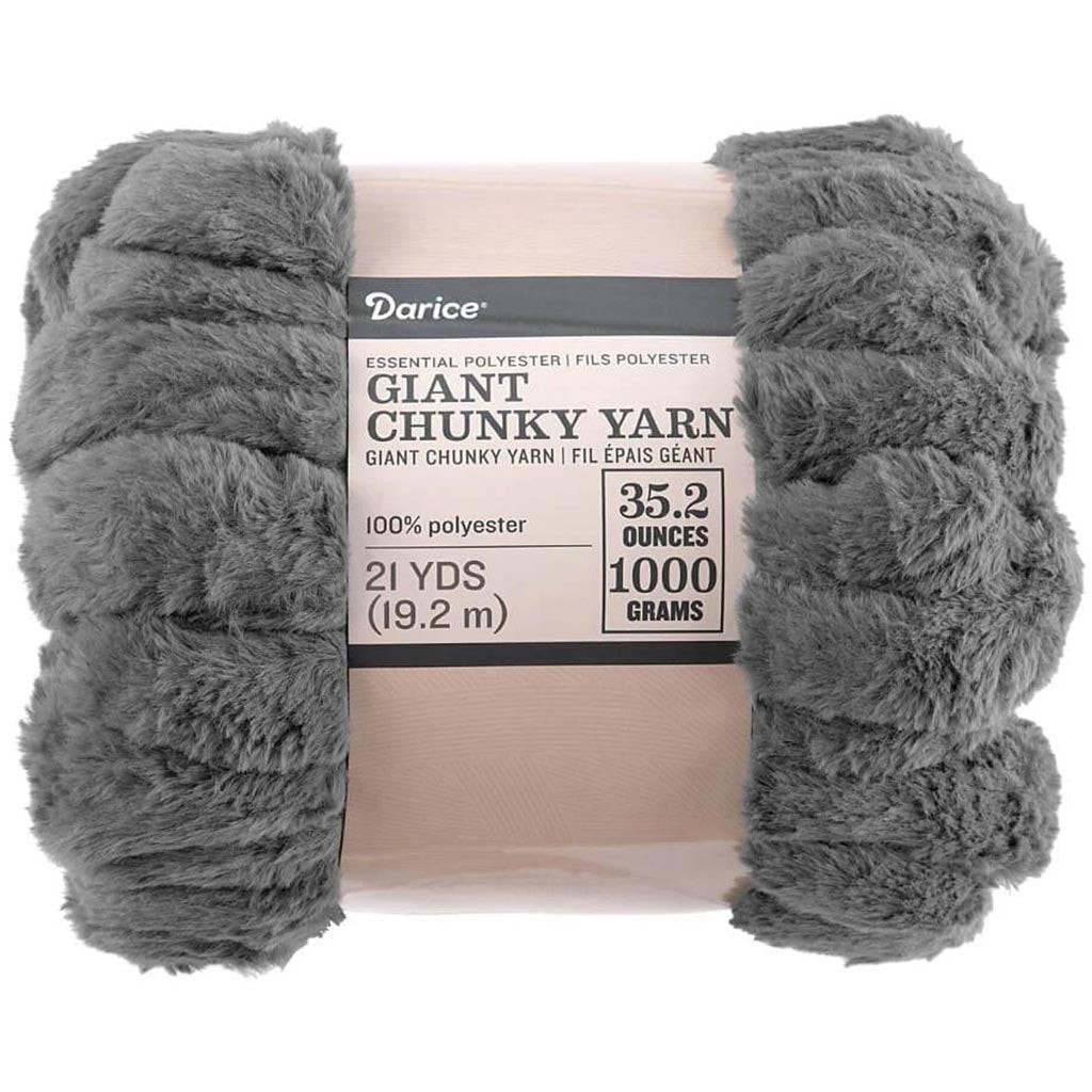 Yarn Giant Chunky Fur 35.2oz Gray