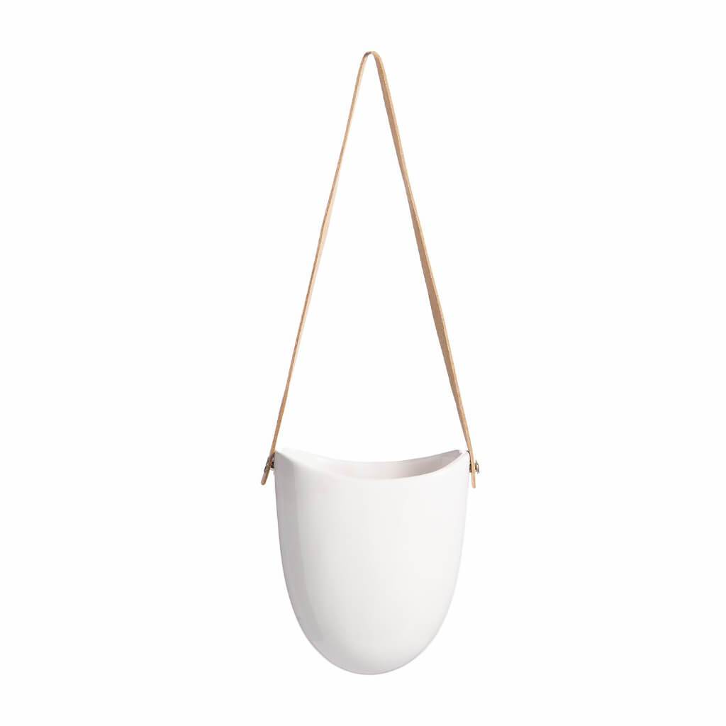 White Cerm Pot Hanging Planter