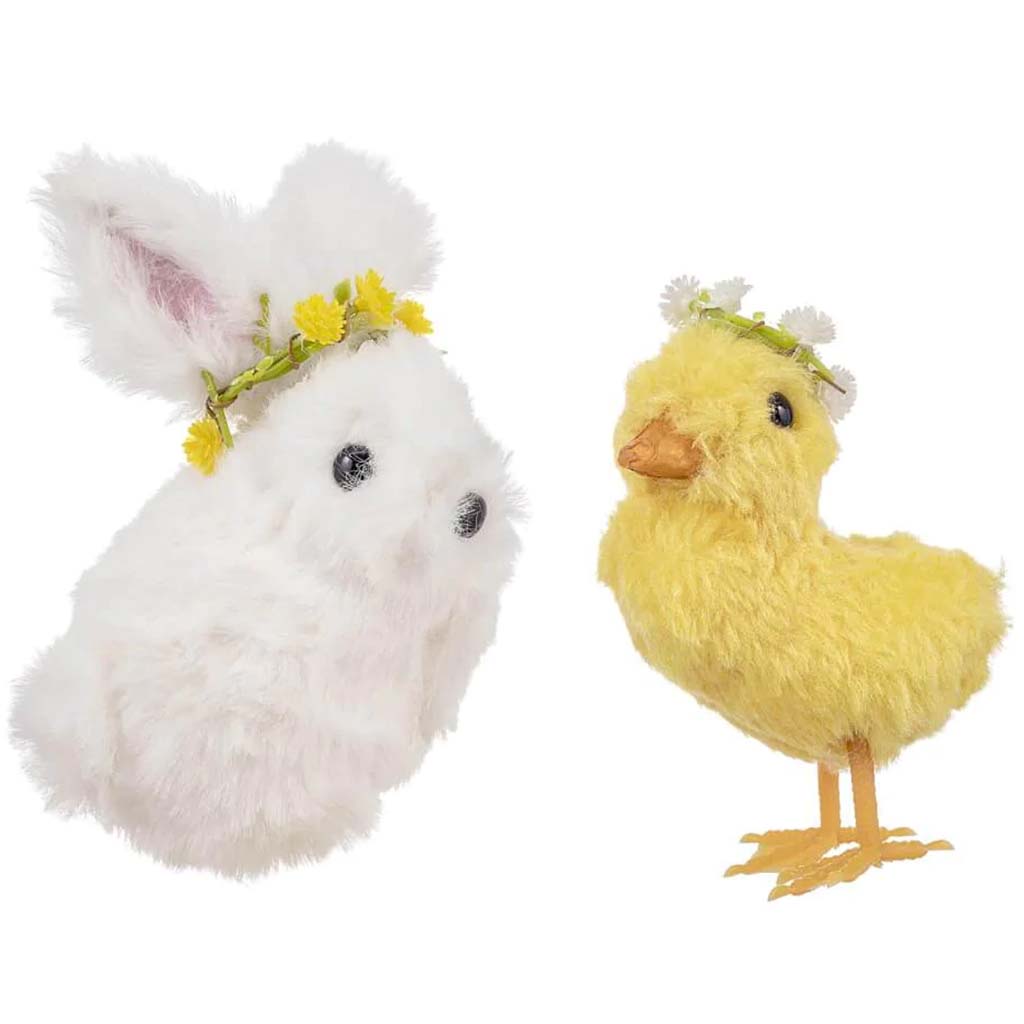 Easter Decoration: Assorted Chick/Bunny, 4 Inches