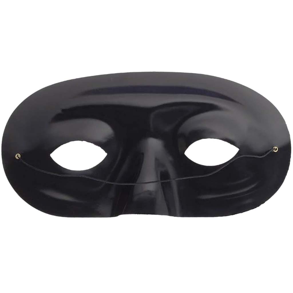 Black Eye Mask: Black, 8 x 4 Inches, 3 Pieces