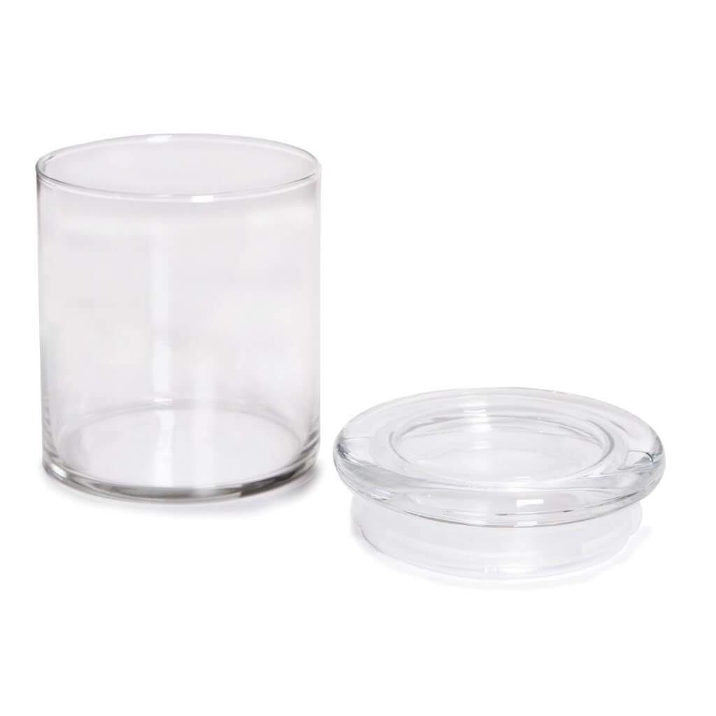 Glass Cylinder Jars with Flat Lids