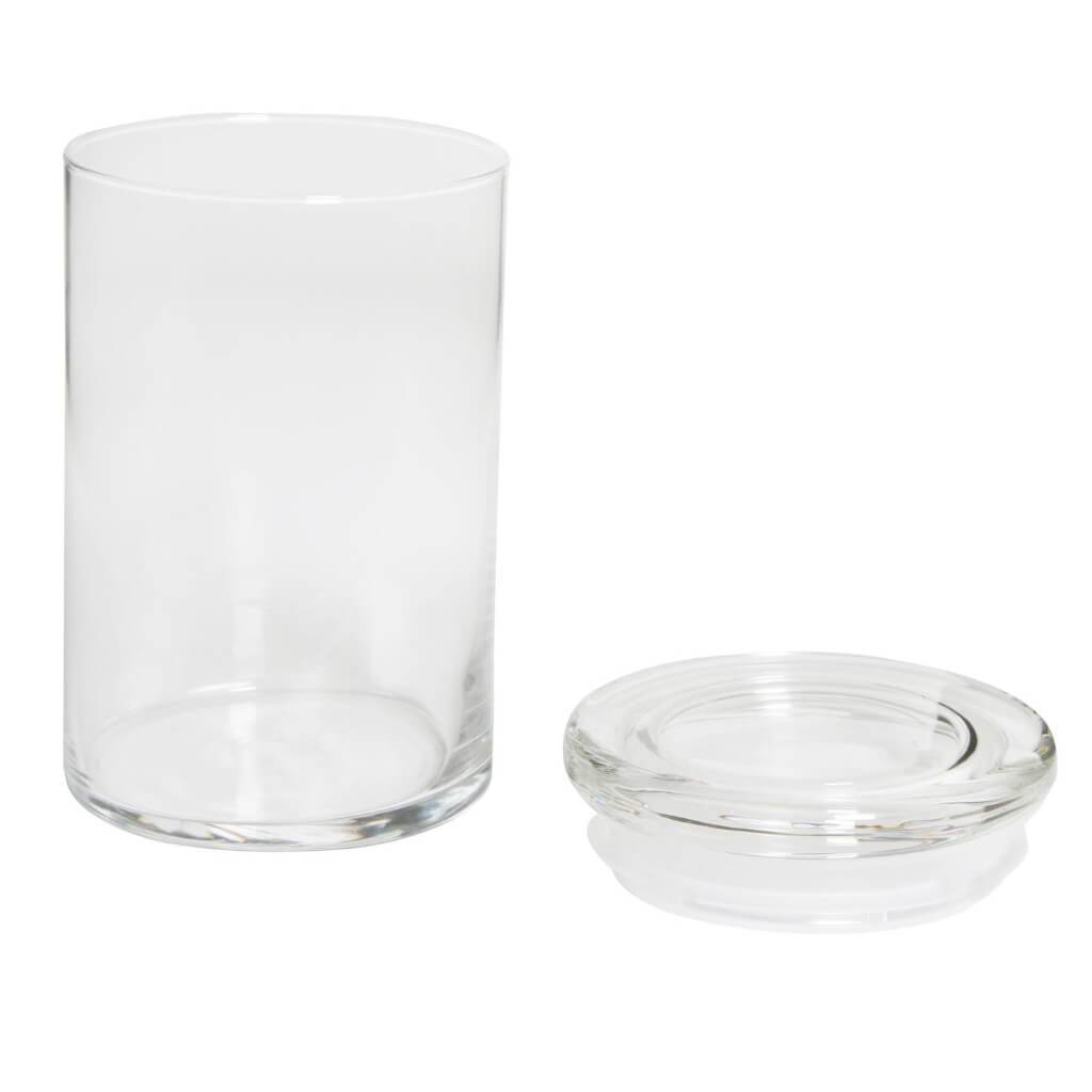 Glass Cylinder Jars with Flat Lids