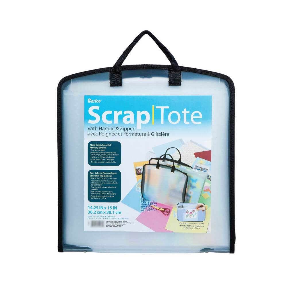 Scrap Tote with Handle &amp; Zipper 12in x 14in