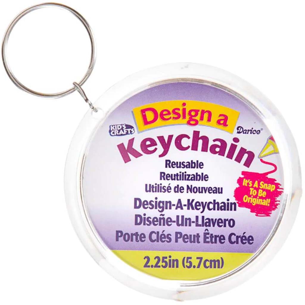 Design-A-Keychain Round Reusable 2-1/4in