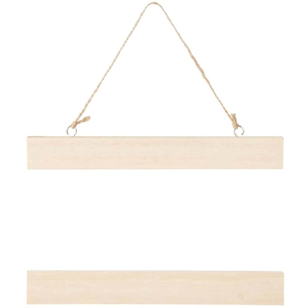 Unfinished Wood Poster Hanger: 8 Inches, 2 Pack