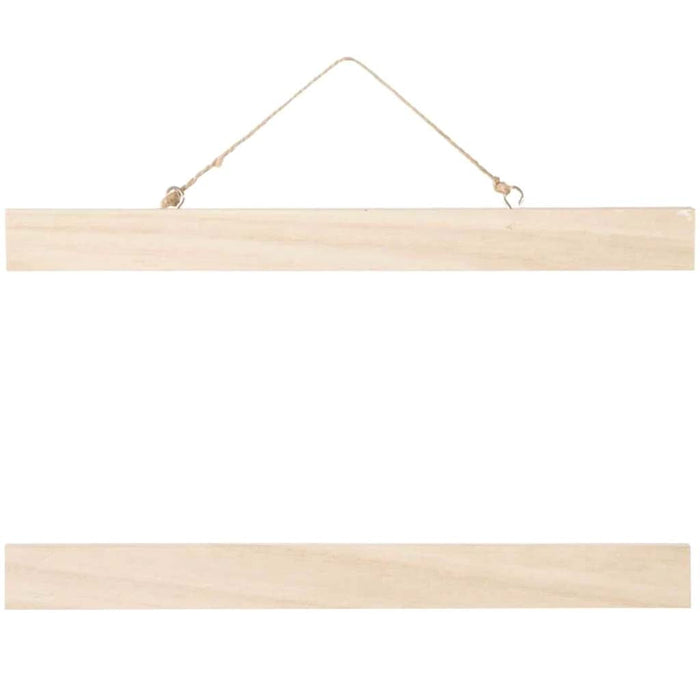 Unfinished Wood Poster Hanger: 11 Inches, 2 Pack