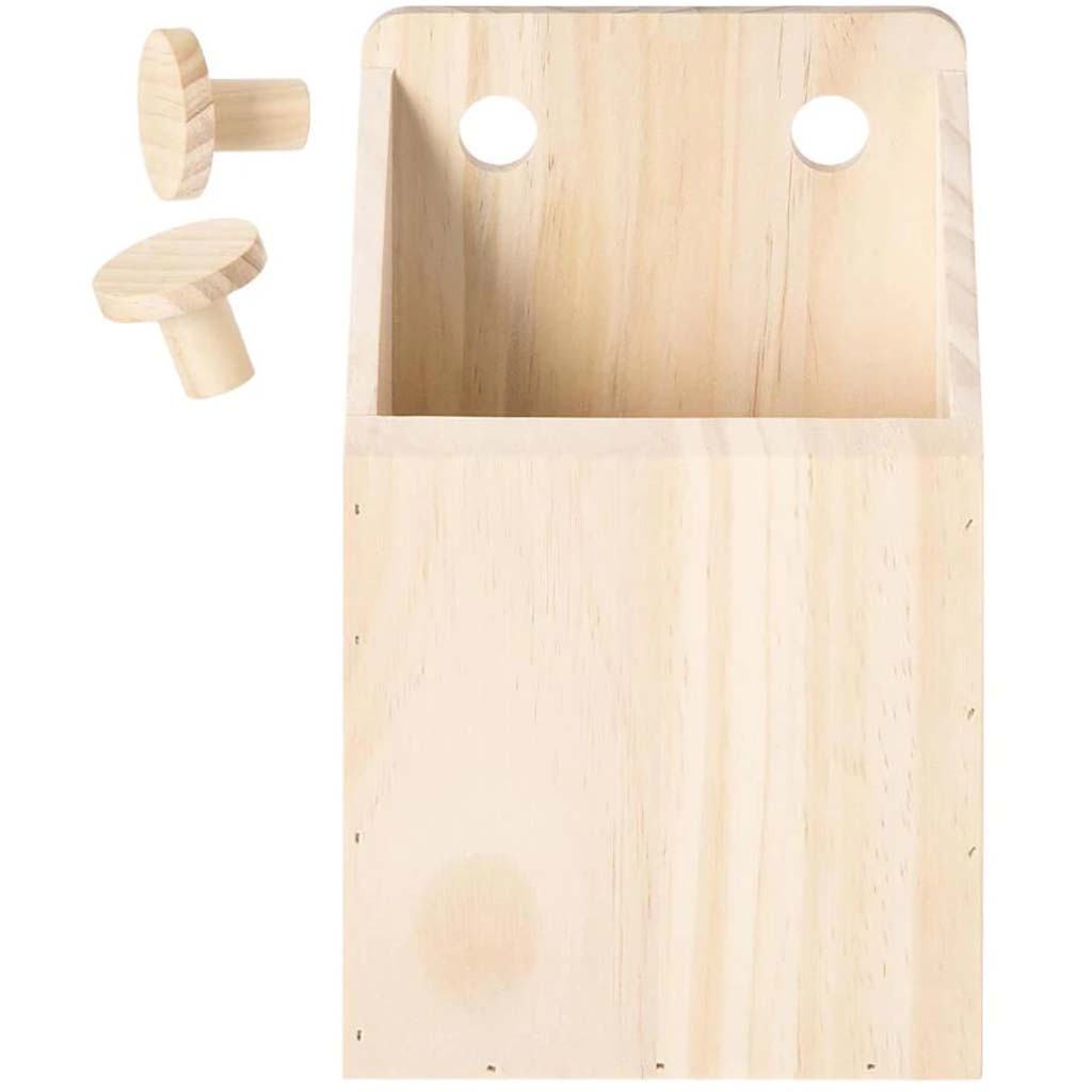 Wooden Pegboard Container: 5.5 x 8.75 Inches, 3 Pieces