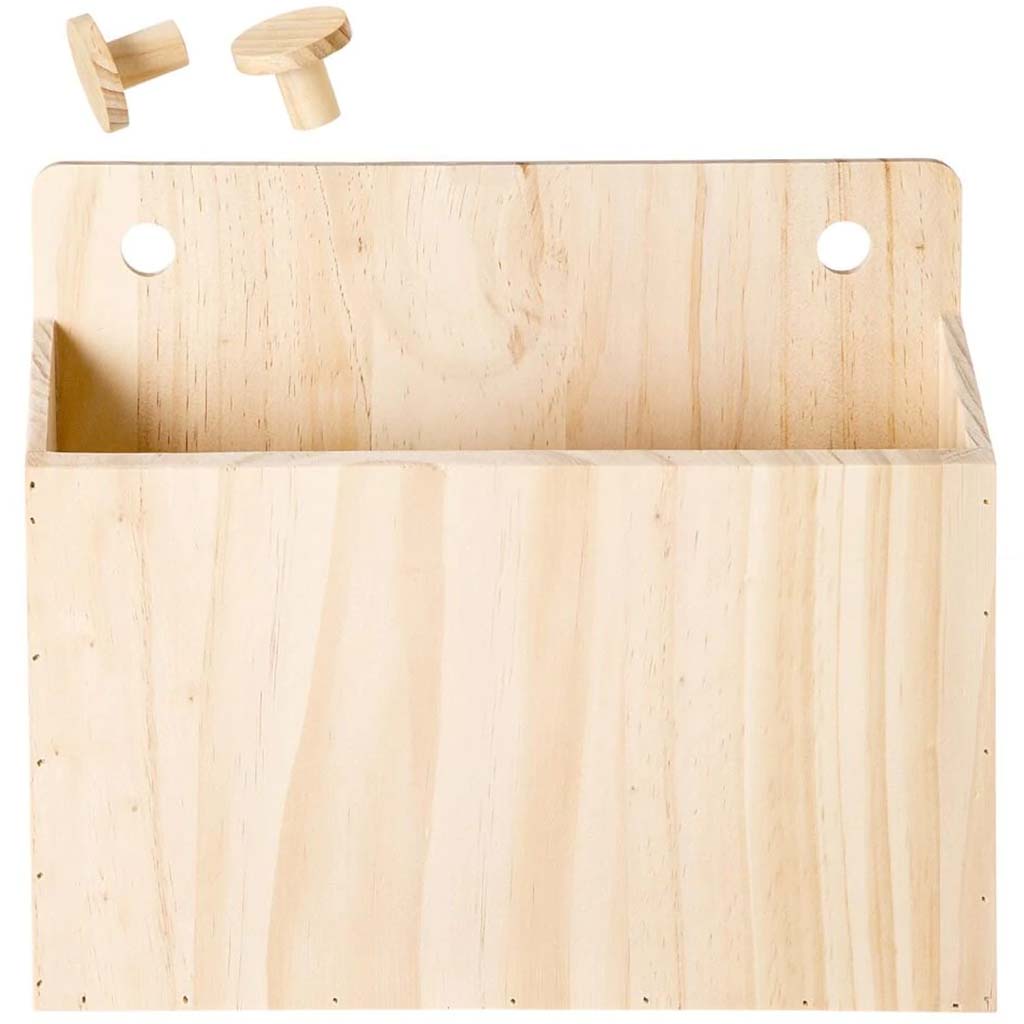 Wooden Pegboard Container: 12 x 10.25 Inches, 3 Pieces