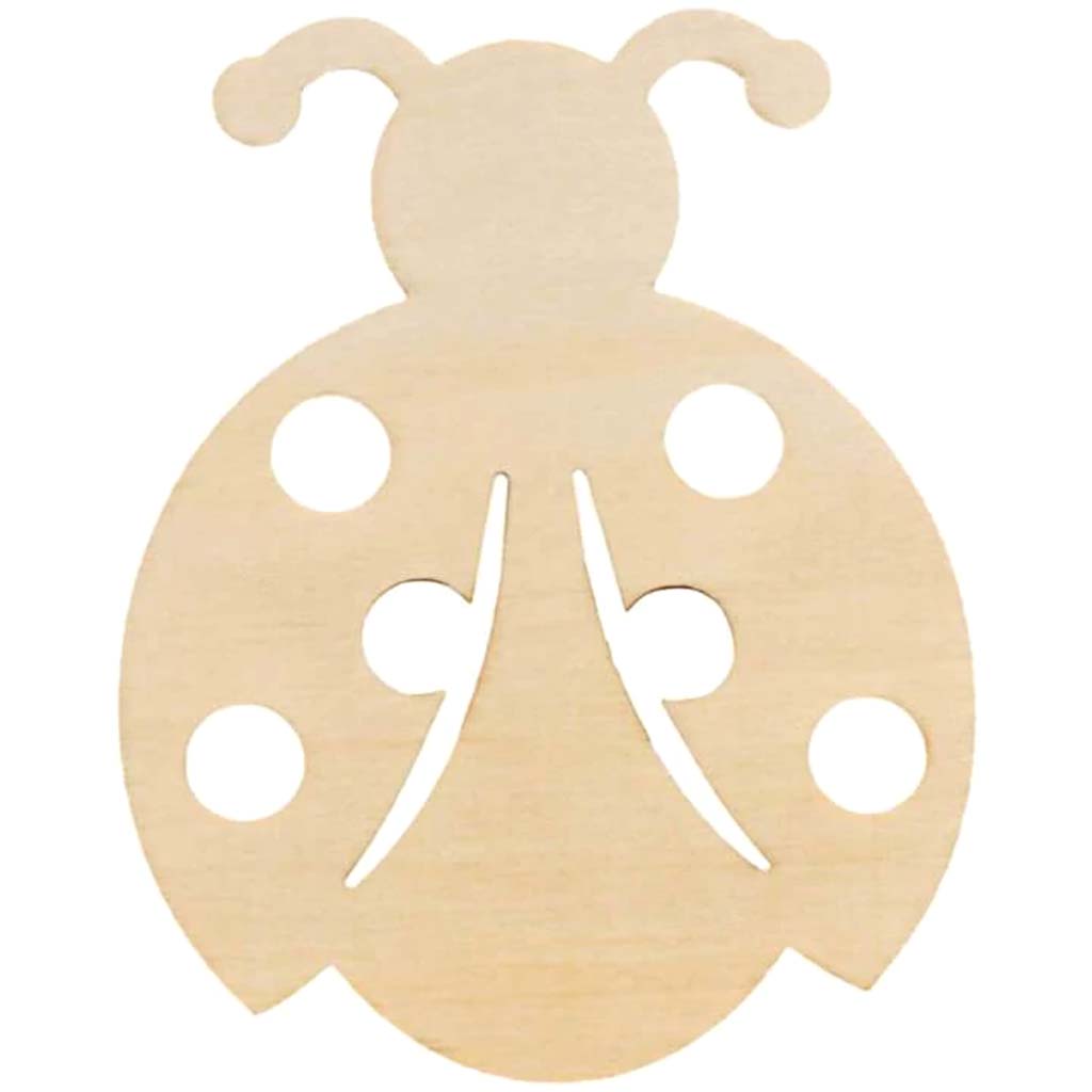 Unfinished Wood Ladybug: 4 x 4.83 Inches