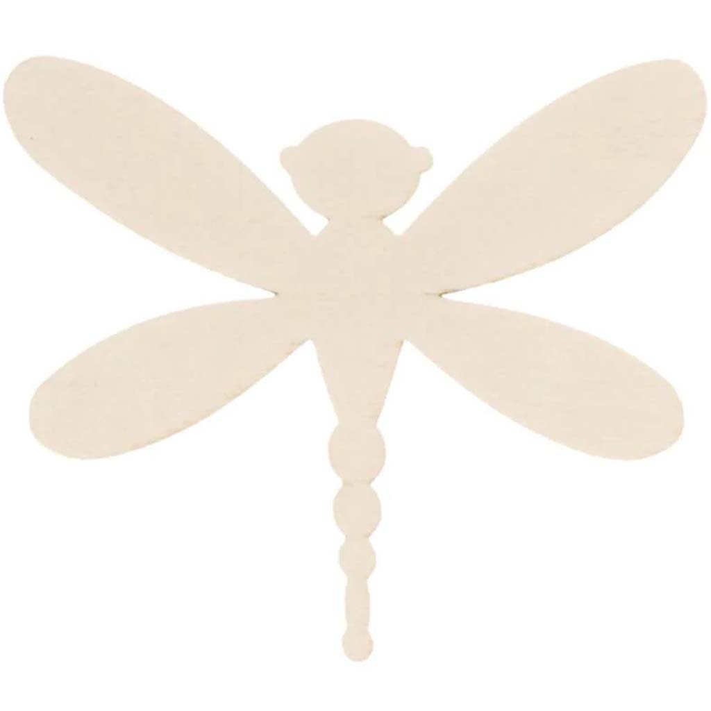 Unfinished Wood Dragonfly: 4.88 x 4.25 Inches