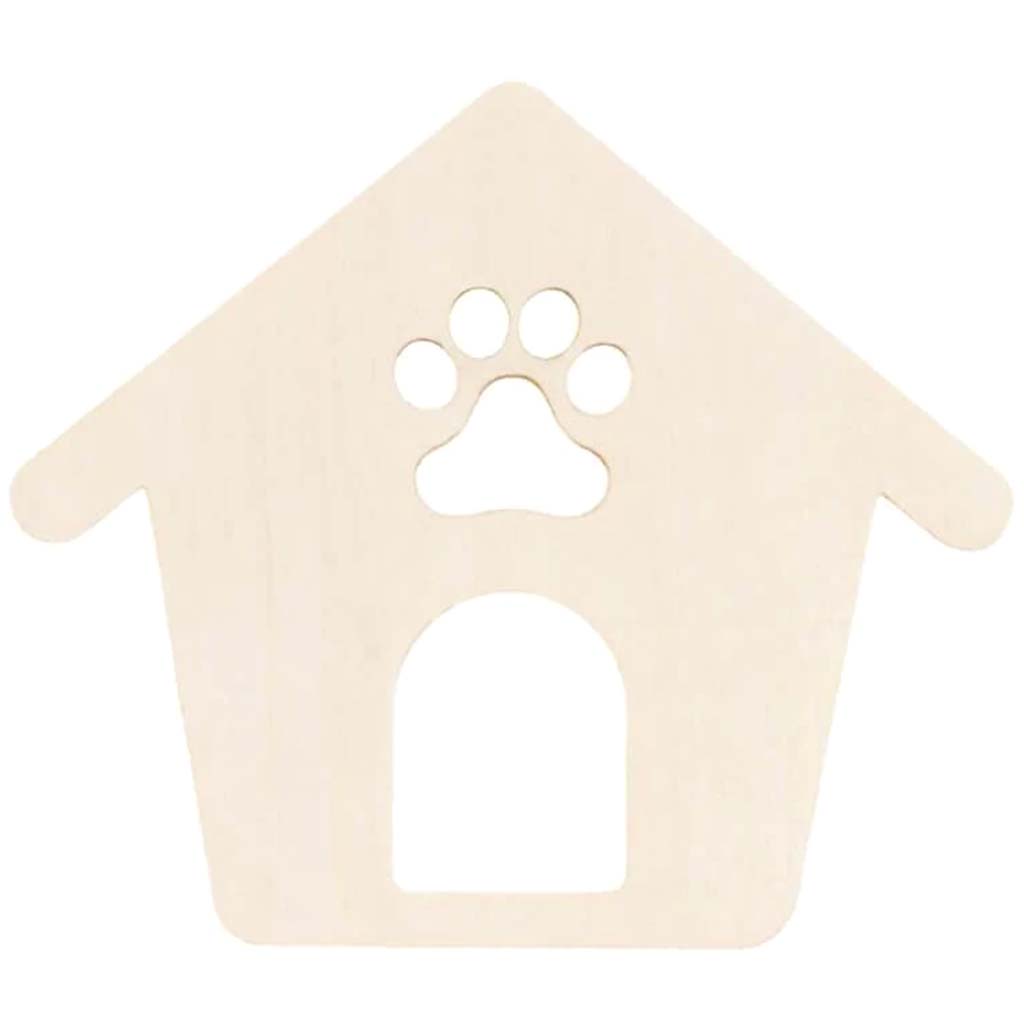 Unfinished Wood Dog House: 4.88 x 4.25 Inches