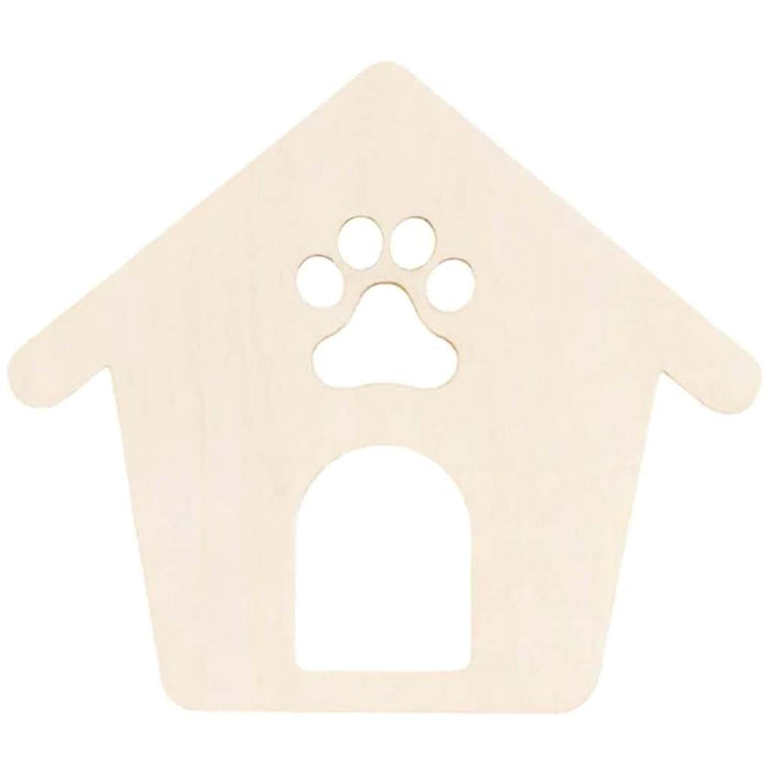Unfinished Wood Dog House: 4.88 x 4.25 Inches