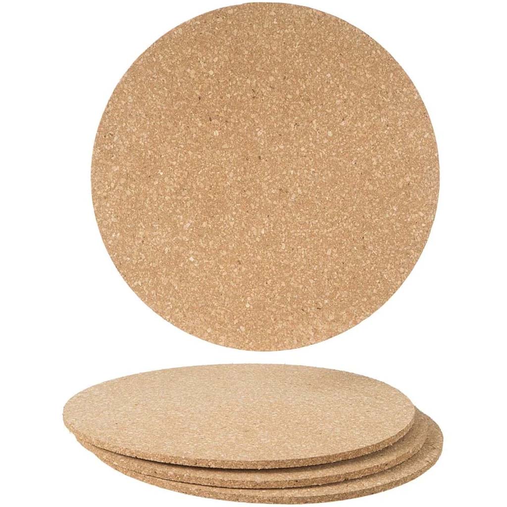 Circle Cork Shape: 12 Inches, 4 Pack