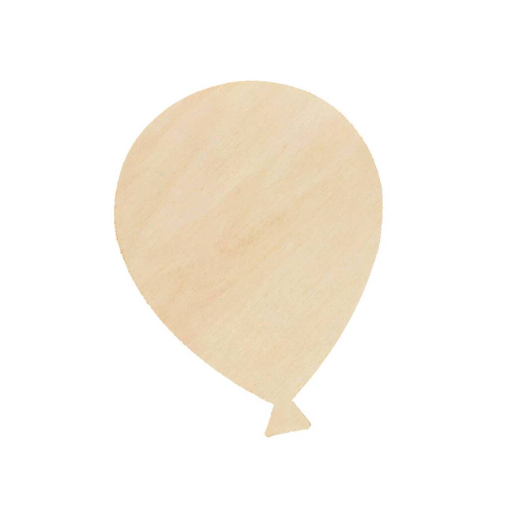 Unfinished Wood Balloon: 4 x 5.25 Inches