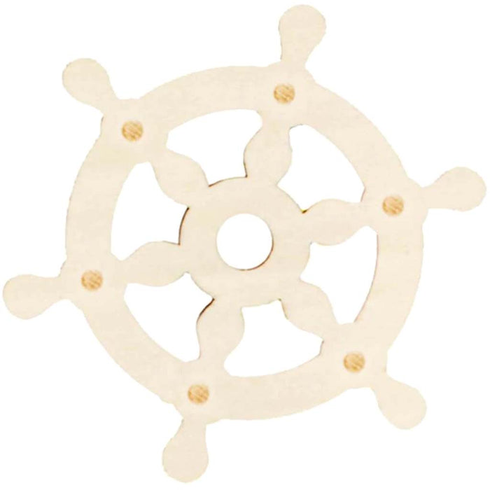 Unfinished Wood Ship Wheel: 4.75 Inches