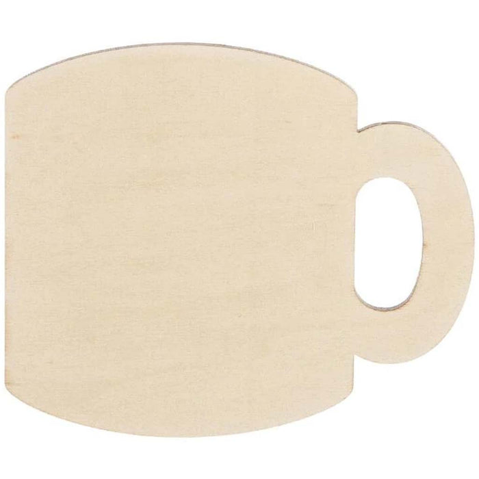 Unfinished Wood Coffee Mug: 5 x 4.25 Inches
