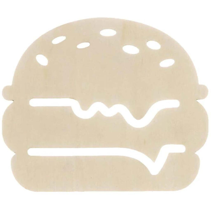Unfinished Wood Burger: 5 x 4 Inches