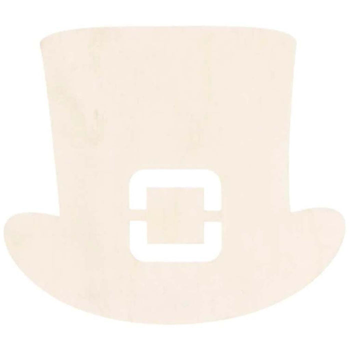 Unfinished Wood Leprechaun Hat: 4.75 x 4.25 Inches