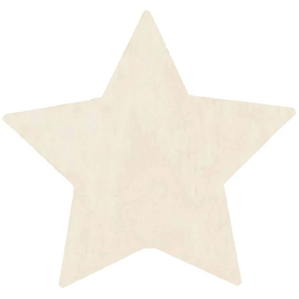 Unfinished Wood Star: 4.5 x 4.13 Inches