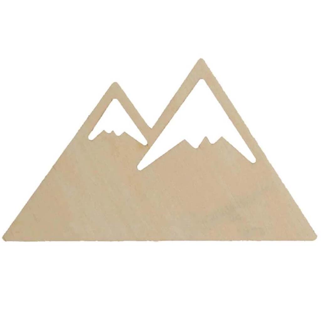 Unfinished Wood Mountains: 5.5 x 3.25 Inches