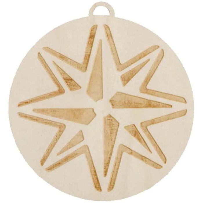 Unfinished Wood Compass: 4.25 Inches