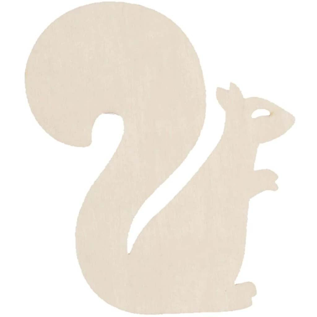 Unfinished Wood Squirrel: 4.25 x 4.75 Inches