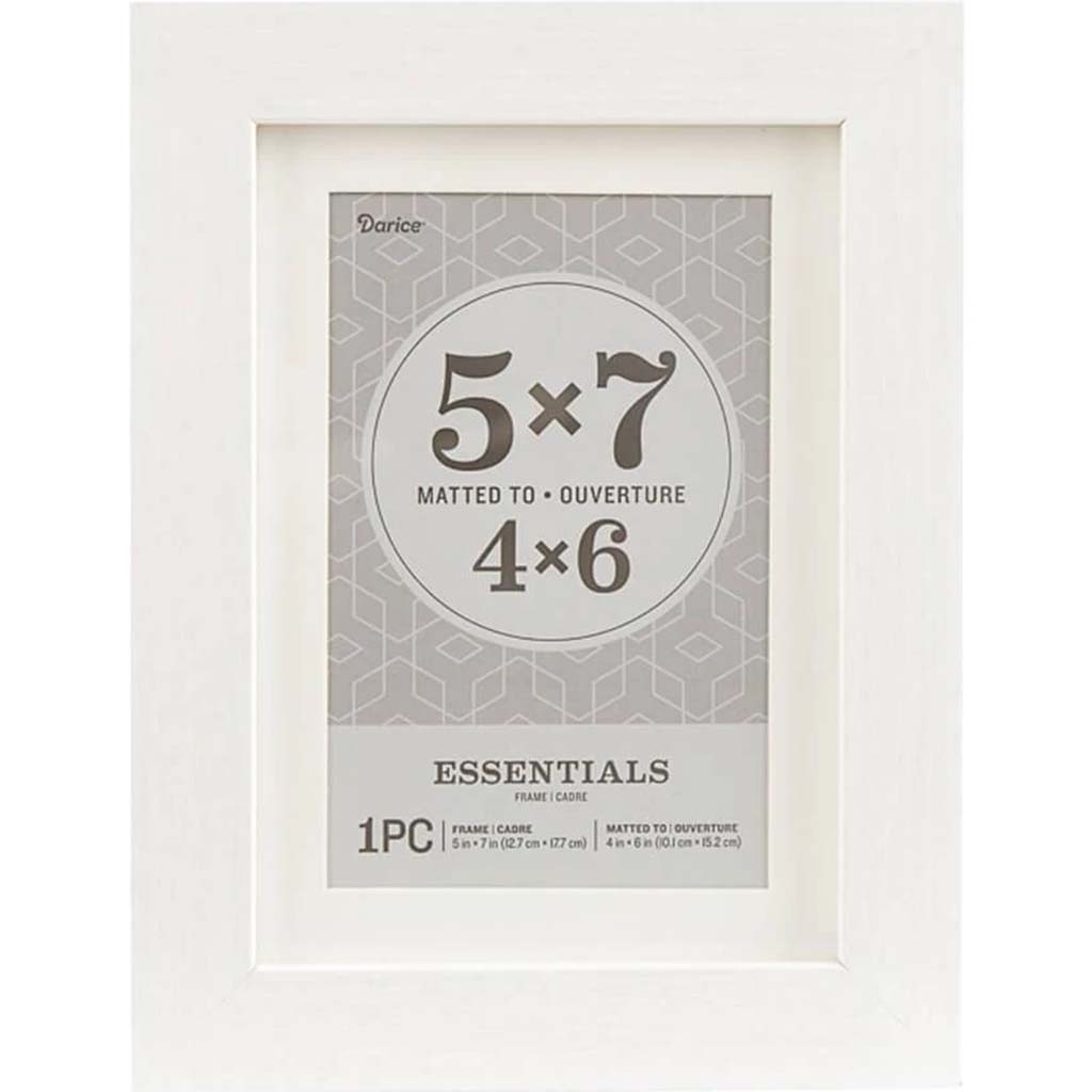 Essentials White Picture Frame: 5 x 7 inches