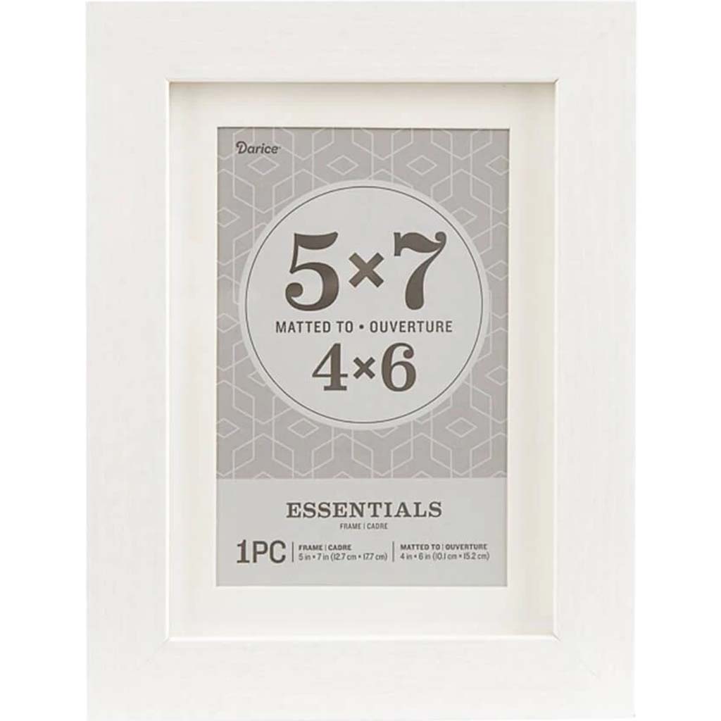Essentials White Picture Frame: 5 x 7 inches